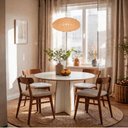 Ver imagem 5 de Mesa Redonda Alba 90cm MDF 4 Lugares Byhouse