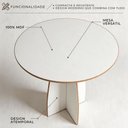 Ver imagem 2 de Mesa Redonda Alba 90cm MDF 4 Lugares Byhouse