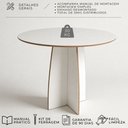 Ver imagem 4 de Mesa Redonda Alba 90cm MDF 4 Lugares Byhouse
