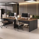 Ver imagem 5 de Mesa para Escritório Lineare Nogal/preto - Artany Móveis