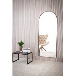 Espelho Grande Base Reta com Moldura Metal Corpo Inteiro 170 X 70 Cm Industrial - 5