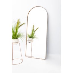 Espelho Grande Base Reta com Moldura Metal Corpo Inteiro 170 X 70 Cm Industrial - 1