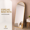 Espelho Grande Base Reta com Moldura em Alumínio Bronze Corpo Inteiro 170x70cm Decorativo - 4