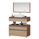 Ver imagem 2 de Conjunto Safira 80 Gabinete para Banheiro com Cuba e Espelheira