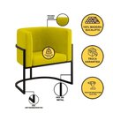 Ver imagem 5 de Poltrona Cadeira Decorativa Lua Base de Ferro Black Amarelo