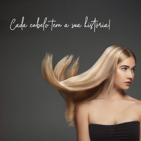 Adesivo Salão de Beleza Frase Cada Cabelo Tem a Sua História