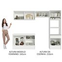 Ver imagem 7 de Armário de Cozinha Completa 260cm Branco Diamante Madesa 02