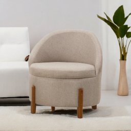 Poltrona Decorativa Rubi Linho Sala, Quarto e Recepção - 2