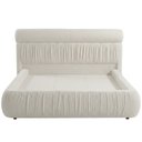 Ver imagem 6 de Cama Japonesa King Estofada com Cabeceira Sora Bouclé Gelo - Nexta Casa