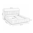 Ver imagem 2 de Cama Japonesa King Estofada com Cabeceira Sora Bouclé Gelo - Nexta Casa