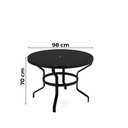 Ver imagem 3 de Mesa 4 cadeiras Ripado Piscina Alumínio Preto e Tela Marrom