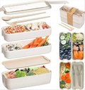 Ver imagem 6 de Super Marmita Fitness Lunch Box 900ml 3 Divisórias Cor Bege