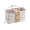 Ver imagem 4 de Super Marmita Fitness Lunch Box 900ml 3 Divisórias Cor Bege