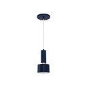 Ver imagem 1 de Lustre Pendente Roma Cilindro 1 Lamp E27 Azul Marinho - 3133 Azm