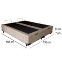 Ver imagem 5 de Cama Box Baú Casal Bipartido Suede Bege Emth 138x188x40