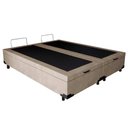 Ver imagem 4 de Cama Box Baú Casal Bipartido Suede Bege Emth 138x188x40