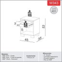 Ver imagem 3 de Mesa de Cabeceira com 1 Gaveta 100% MDF Off White