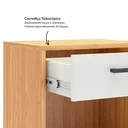 Ver imagem 4 de Mesa de Cabeceira com 1 Gaveta 100% MDF Off White