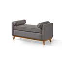 Ver imagem 2 de Recamier Italia 1,50M com Base Madeira Linho Sofatec