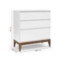 Ver imagem 2 de Cômoda Nature Clean 3 Gavetas sem Porta Nature Branco Matic