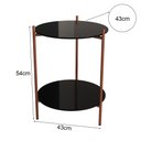 Ver imagem 3 de Mesa Lateral Industrial Premium Marbella Cobre Com Preto