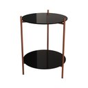 Ver imagem 2 de Mesa Lateral Industrial Premium Marbella Cobre Com Preto