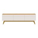 Ver imagem 6 de Rack Bancada 3 Gavetas 180cm Amy Off White/Nature - Gran Belo