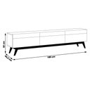 Ver imagem 2 de Rack Bancada 3 Gavetas 180cm Amy Off White/Nature - Gran Belo