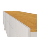Ver imagem 7 de Rack Bancada 3 Gavetas 180cm Amy Off White/Nature - Gran Belo
