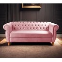 Ver imagem 2 de Sofá Nobreza 3 Lugares Cor:suede Rosa 280