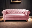 Ver imagem 2 de Sofá Nobreza 3 Lugares Cor:suede Rosa 280