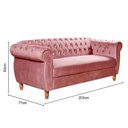 Ver imagem 4 de Sofá Nobreza 3 Lugares Cor:suede Rosa 280