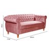 Sofá Nobreza 3 Lugares Cor:suede Rosa 280 - 4