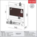 Ver imagem 3 de Painel para TV 55 Polegadas com Led Spot 100% MDF Porta Espelhada