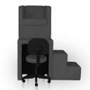 Ver imagem 1 de Kit Pedicure Cadeira Poltrona Escada Completo Corano Cinza