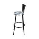 Ver imagem 5 de Jogo 2 Banqueta Alta Para Cozinha Ratan Preta Estofado Floral Floral