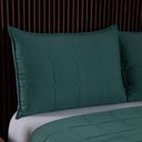 Ver imagem 5 de Kit Cobre Leito Colcha Lunar Casal 3 Peças 400 Fios Matelado Dupla Face - Verde - 100% Poliéster