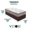 Ver imagem 3 de Cama Box Baú Solteiro Bege Colchão Four Season Molas Vstore