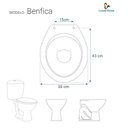 Ver imagem 3 de Assento Sanitário Soft Close Benfica Branco para Vaso Luzarte Estrela