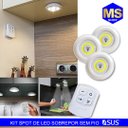 Ver mais imagens de Kit 3 Lampada Luminaria Led Spot Sem Fio Controle Remoto
