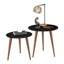 Ver imagem 1 de Conjunto de Mesa Maior e Menor Celeste Preto