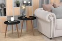 Ver imagem 2 de Conjunto de Mesa Maior e Menor Celeste Preto