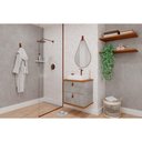 Ver imagem 1 de Conjunto Banheiro c/Espelho Milano/Gota 60cm Cimento MGM