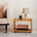 Ver imagem 1 de Mesa de Cabeceira Multiuso Natural & Colors 2 Prateleiras