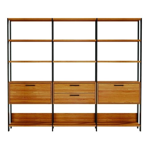 Estante Industrial 2 Portas 2 Gavetas 100% MDF 216cm 