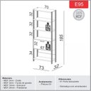 Ver imagem 3 de Estante de Livros 100% MDF 73CMX185CM 1 Porta E95 Marrom/Freijó/Preto Fosco
