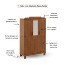 Ver imagem 5 de Guarda-Roupa 3 Portas com Espelho Estrutura em Madeira Cobre Marrom/Castanho