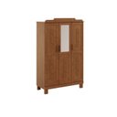 Ver imagem 2 de Guarda-Roupa 3 Portas com Espelho Estrutura em Madeira Cobre Marrom/Castanho