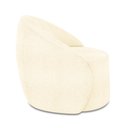 Ver imagem 6 de Poltrona Decorativa Orgânica Giratória Lua Bouclê Bege D03 - D’Rossi