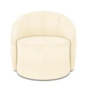 Ver imagem 5 de Poltrona Decorativa Orgânica Giratória Lua Bouclê Bege D03 - D’Rossi